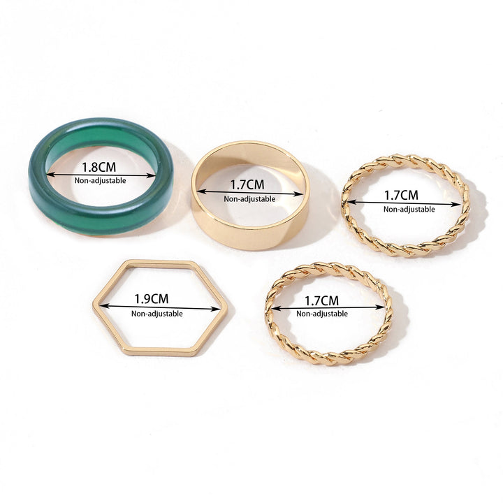 Set Of 5 Nebula Nectar Rings