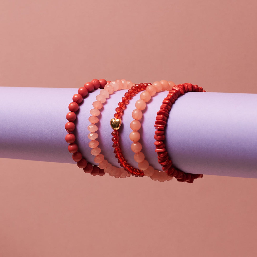 Set Of 5 Rosy Flare Wrap