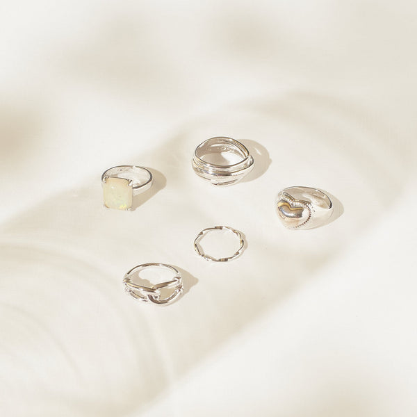 Set Of 5 Kathy Rings