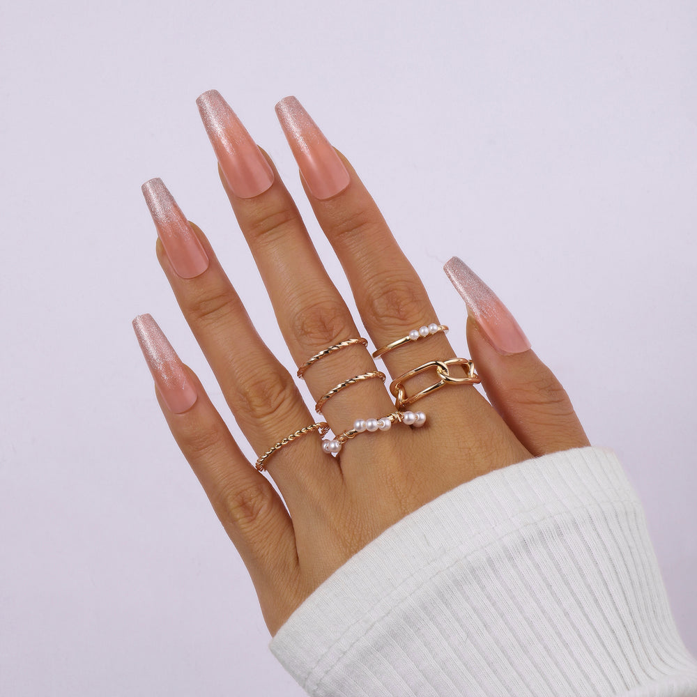 Set Of 6 Vortex Vogue Rings | Salty