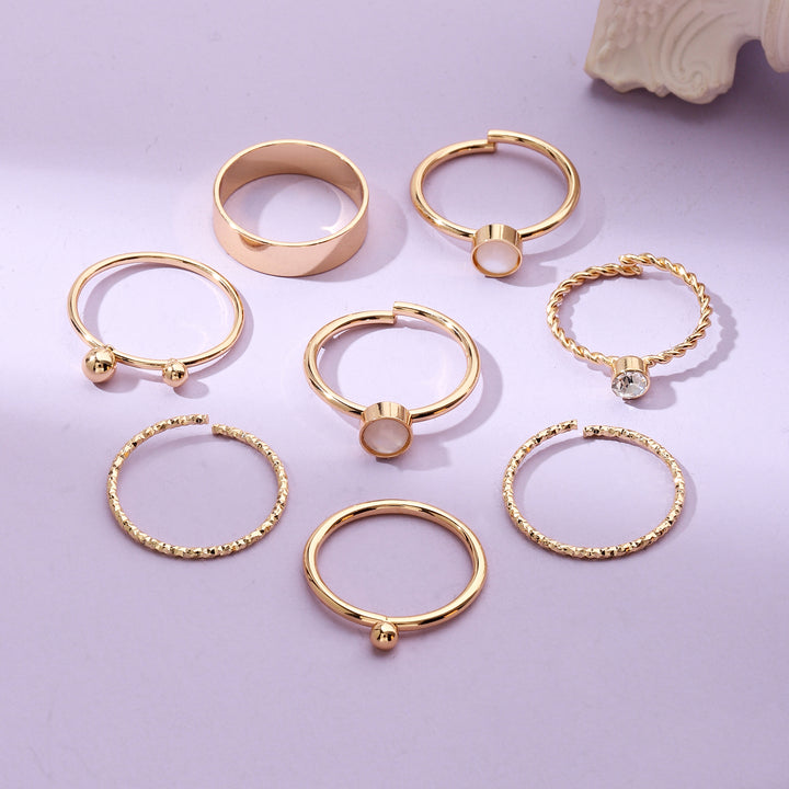 Set Of 8 Tiered Elegance Rings | Salty