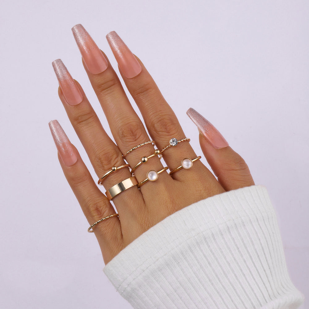 Set Of 8 Tiered Elegance Rings | Salty