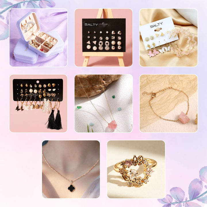 Groundbreaking Glam Combo with 25 Jewellery Combo with Free Organiser