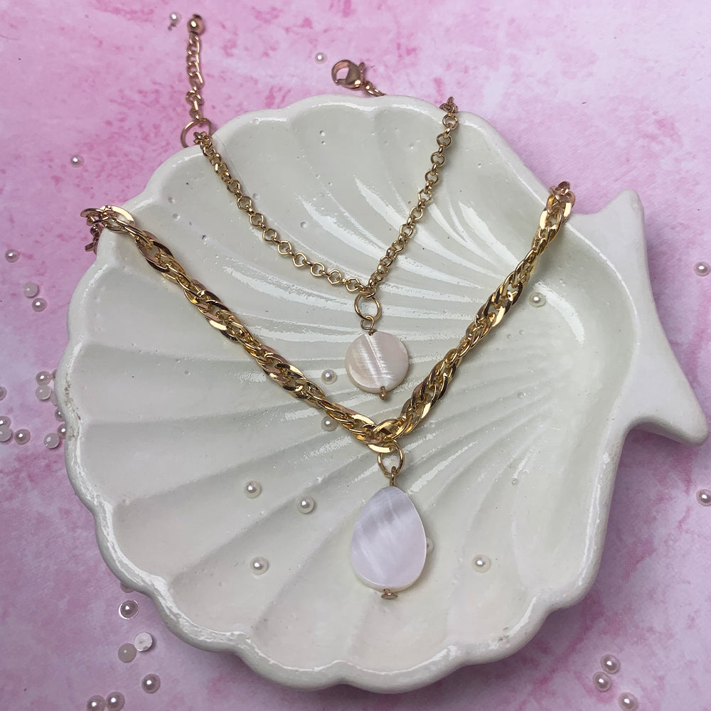 Set of 2 Sun-Kissed Shells Tassel Bracelet - Salty Accessories