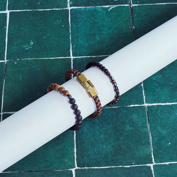Set of 3 Jacinth Protective Beaded Bracelets