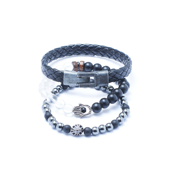 Set of 3 Malocchio Beaded Bracelets