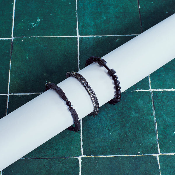 Set of 3 Power Beaded Bracelet