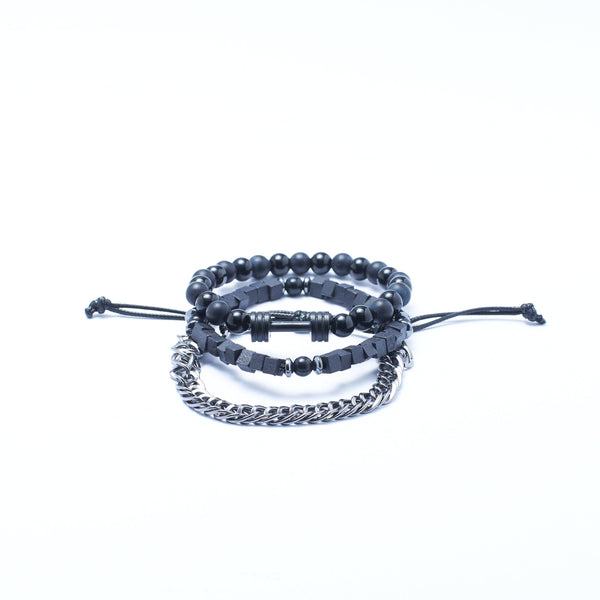 Set of 3 Power Beaded Bracelet
