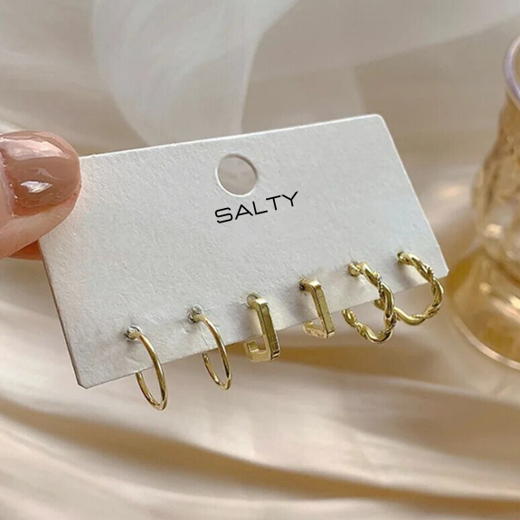 Set of 3 Simplicity Golden Hoops