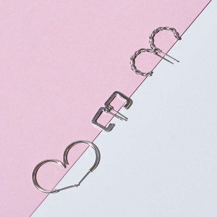 Set of 3 Simplicity Silver Hoops - Salty Accessories