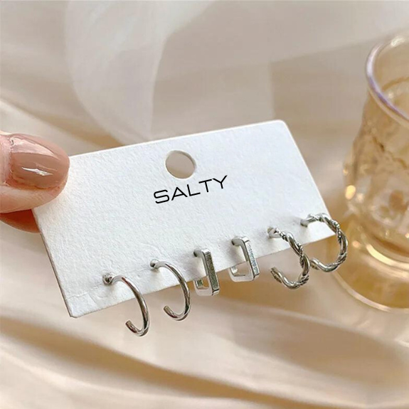 Set of 3 Simplicity Silver Hoops - Salty Accessories