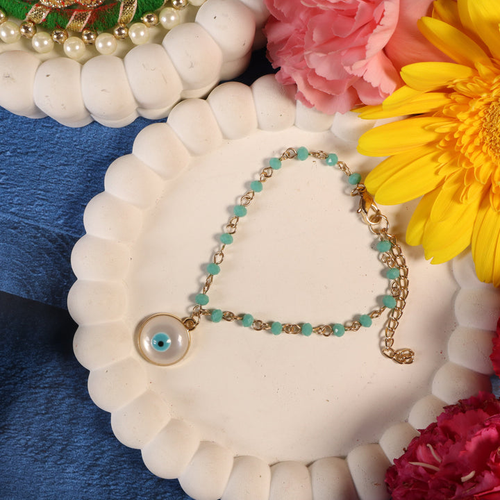 Set of 4 Hamsa and Beaded  Evil Eye Rakhi - Salty Accessories