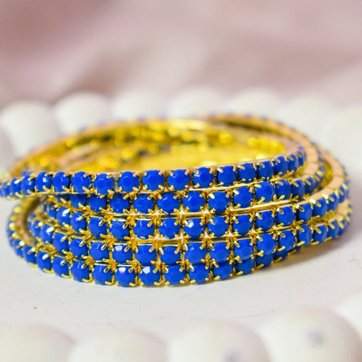 Set of 5 Blue Zircon Stackable Bands - Salty Accessories
