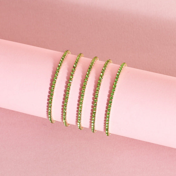 Set of 5 Lusty Emerald Party Stackable Bands