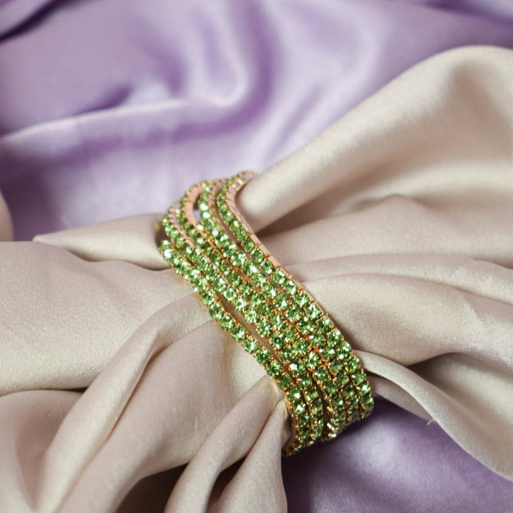 Set of 5 Lusty Emerald Party Stackable Bands - Salty Accessories