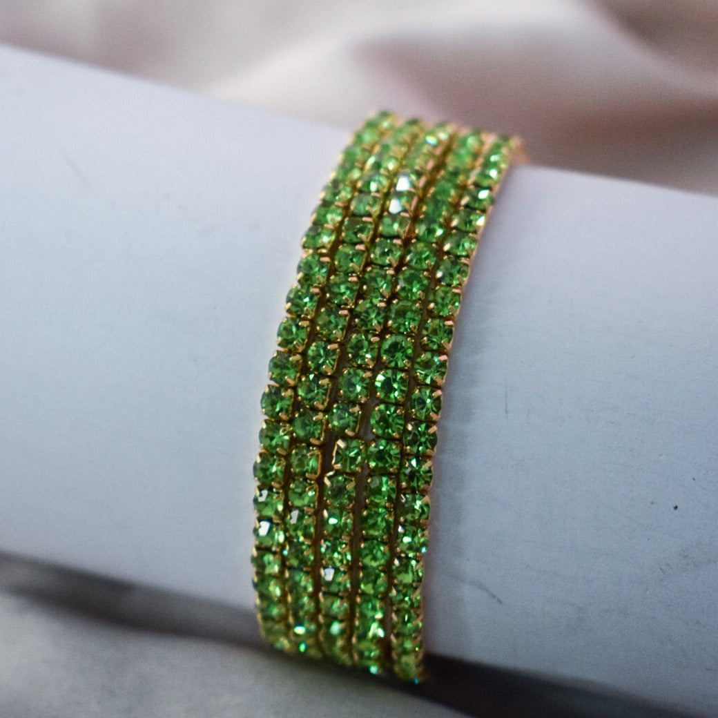 Set of 5 Lusty Emerald Party Stackable Bands - Salty Accessories
