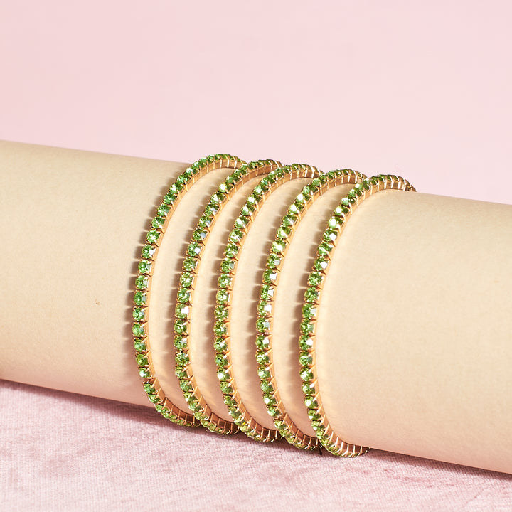 Set of 5 Lusty Emerald Party Stackable Bands Salty