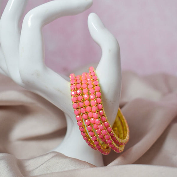 Set of 5 Pretty Pink Stackable Bands