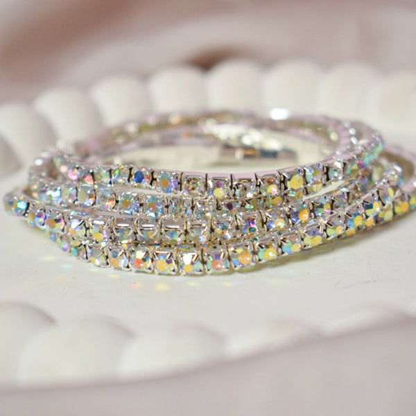 Set of 5 Shimmer Disco Stackable Bands
