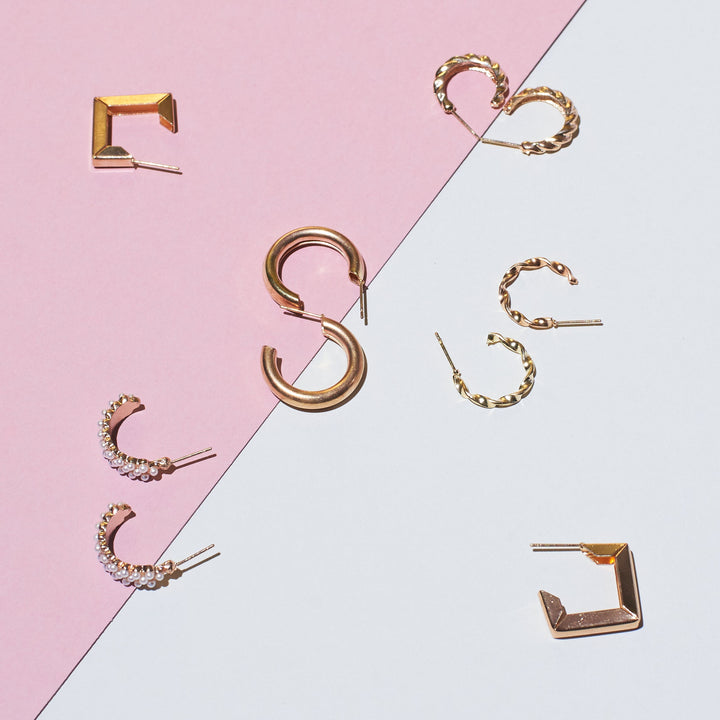 Set of 5 Timeless Golden Hoops - Salty Accessories