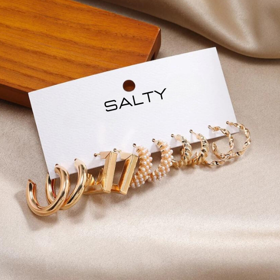 Set of 5 Timeless Golden Hoops - Salty Accessories