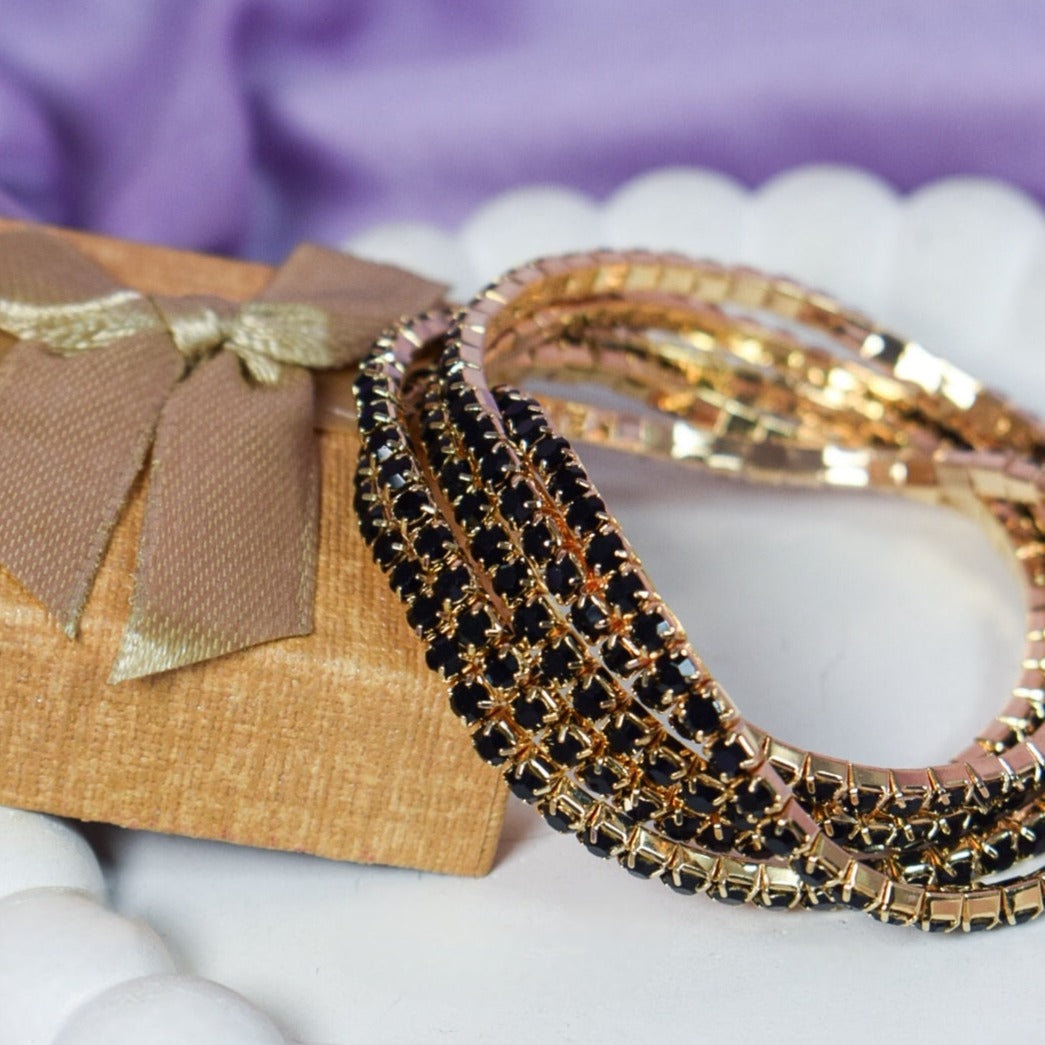 Set of 5 sapphire Stackable Bands - Salty Accessories