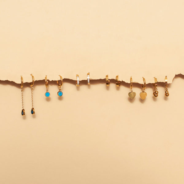 Set of 6 Golden Chic Earrings
