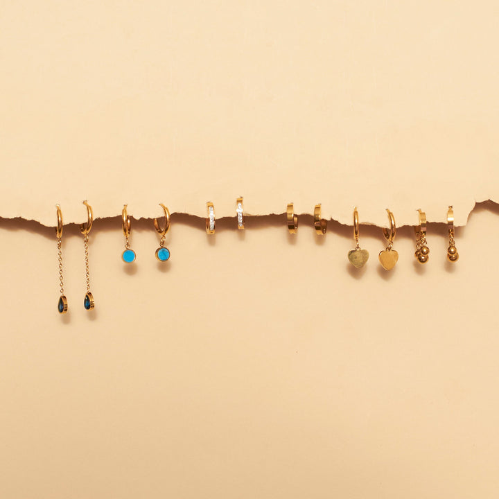 Set of 6 Golden Chic Earrings