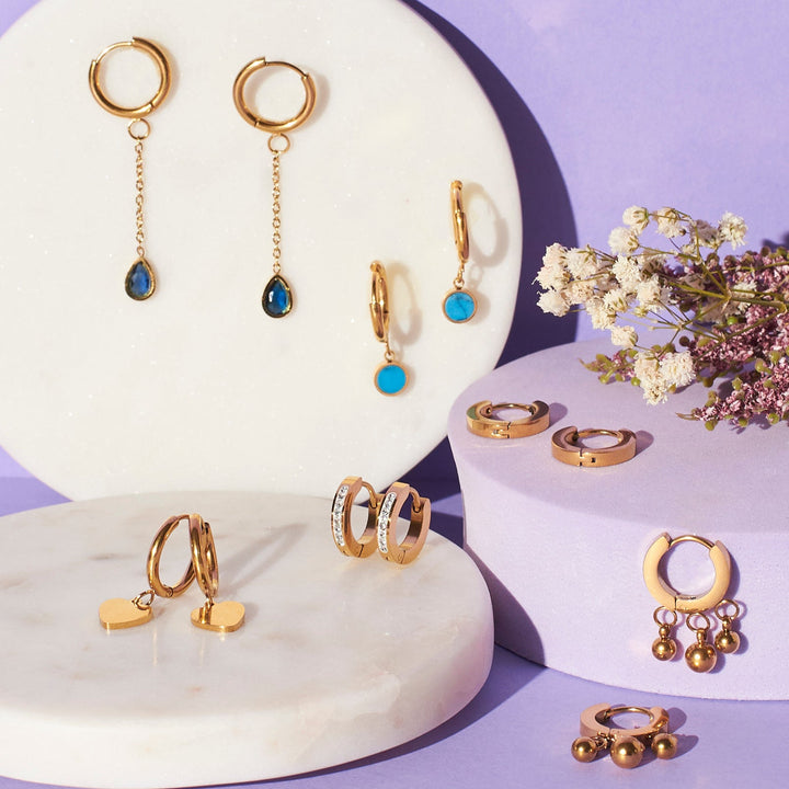 Set of 6 Golden Chic Earrings
