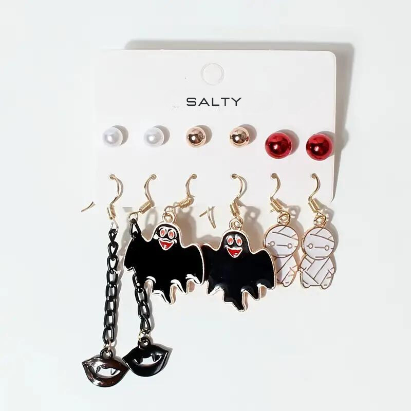 Set of 6 Maleficent Earring Combo Salty