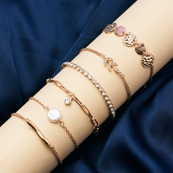 Set of 6 Minimal Chic and elegant Bracelet Combo