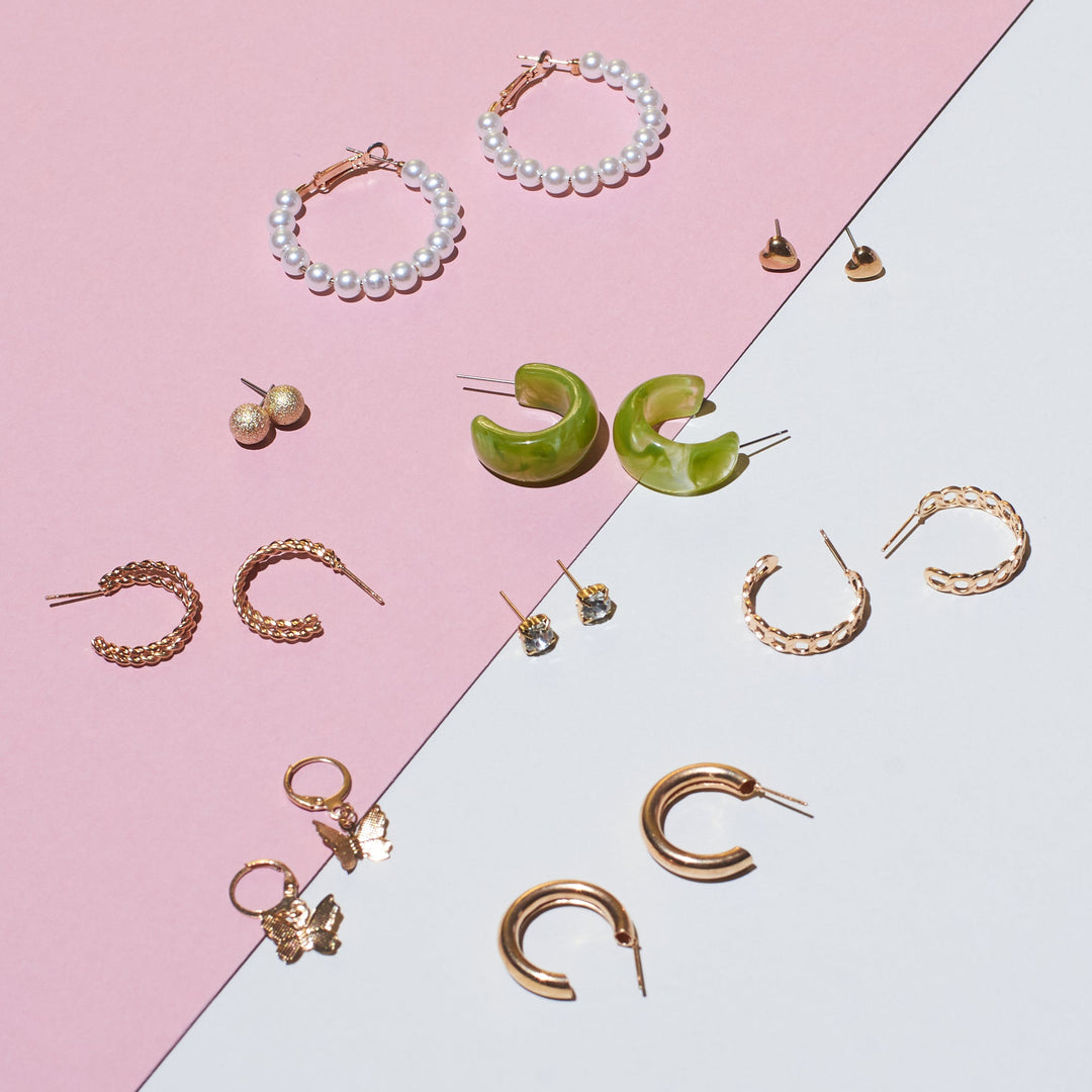 Set of 9 Boho Breeze Hoop Set - Salty Accessories