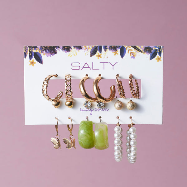Set of 9 Boho Breeze Hoop Set
