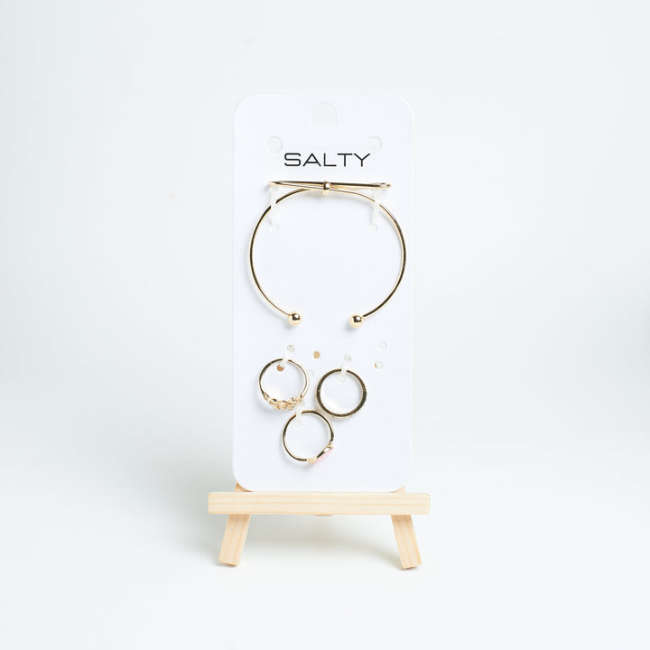 Set of Bowy Leave Bracelet And Rings