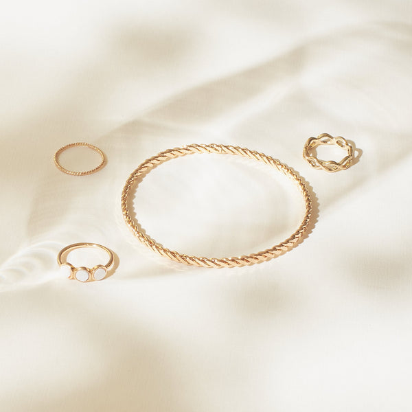 Set of Classy Mess Bracelet And Rings