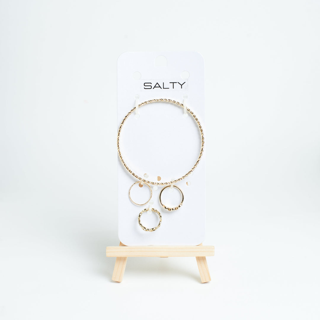 Set of Classy Mess Bracelet And Rings