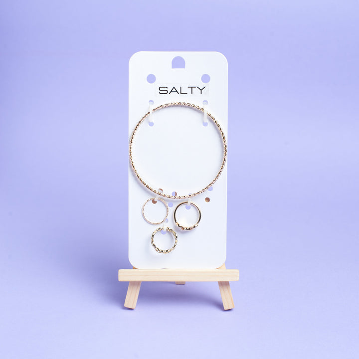 Set of Classy Mess Bracelet And Rings