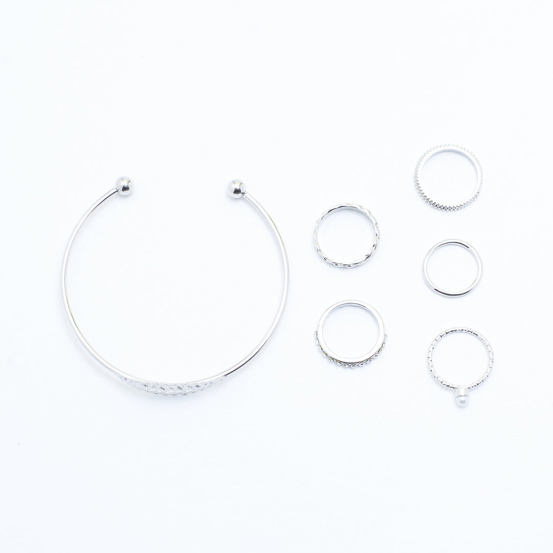 Set of Medow Bracelet And Rings - Salty Accessories