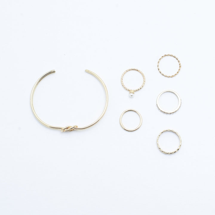 Set of Perch Bracelet And Rings