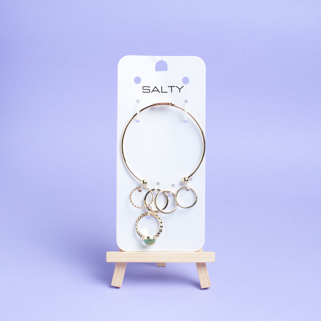 Set of Springy Bracelet And Rings