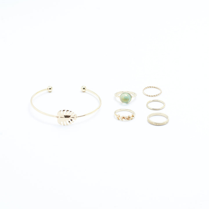 Set of Springy Bracelet And Rings