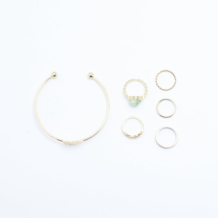 Set of Springy Bracelet And Rings