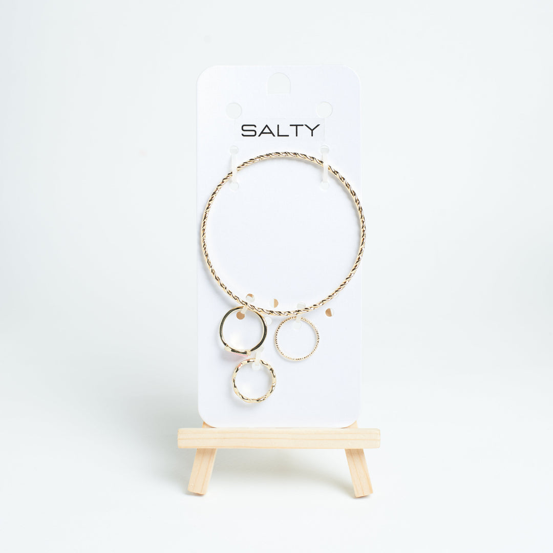 Set of Twril Bracelet And Rings - Salty Accessories