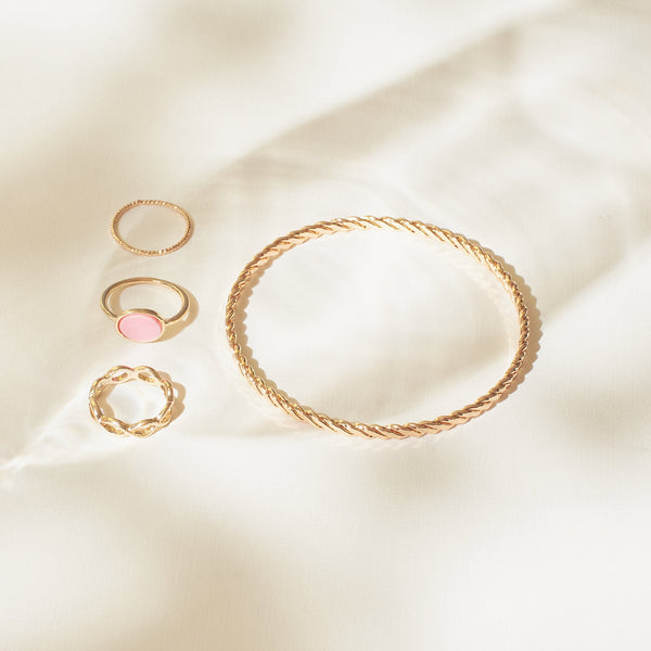 Set of Twril Bracelet And Rings