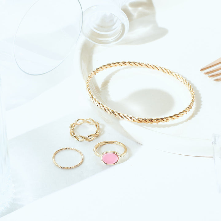Set of Twril Bracelet And Rings - Salty Accessories