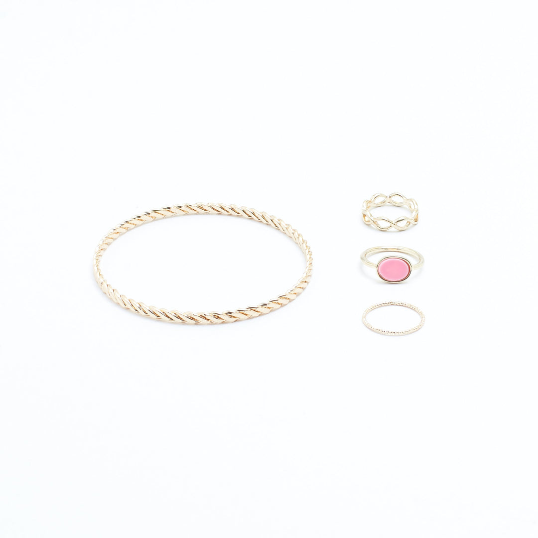 Set of Twril Bracelet And Rings - Salty Accessories