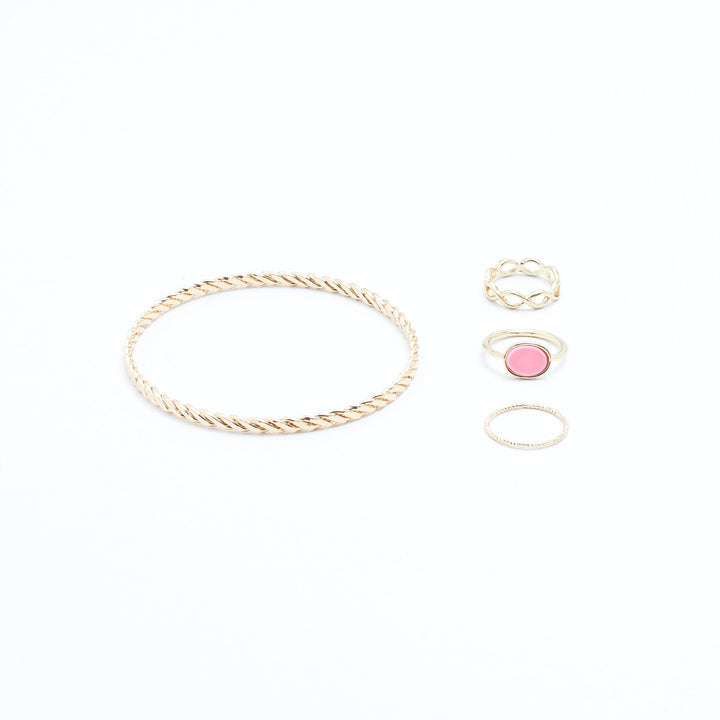 Set of Twril Bracelet And Rings - Salty Accessories