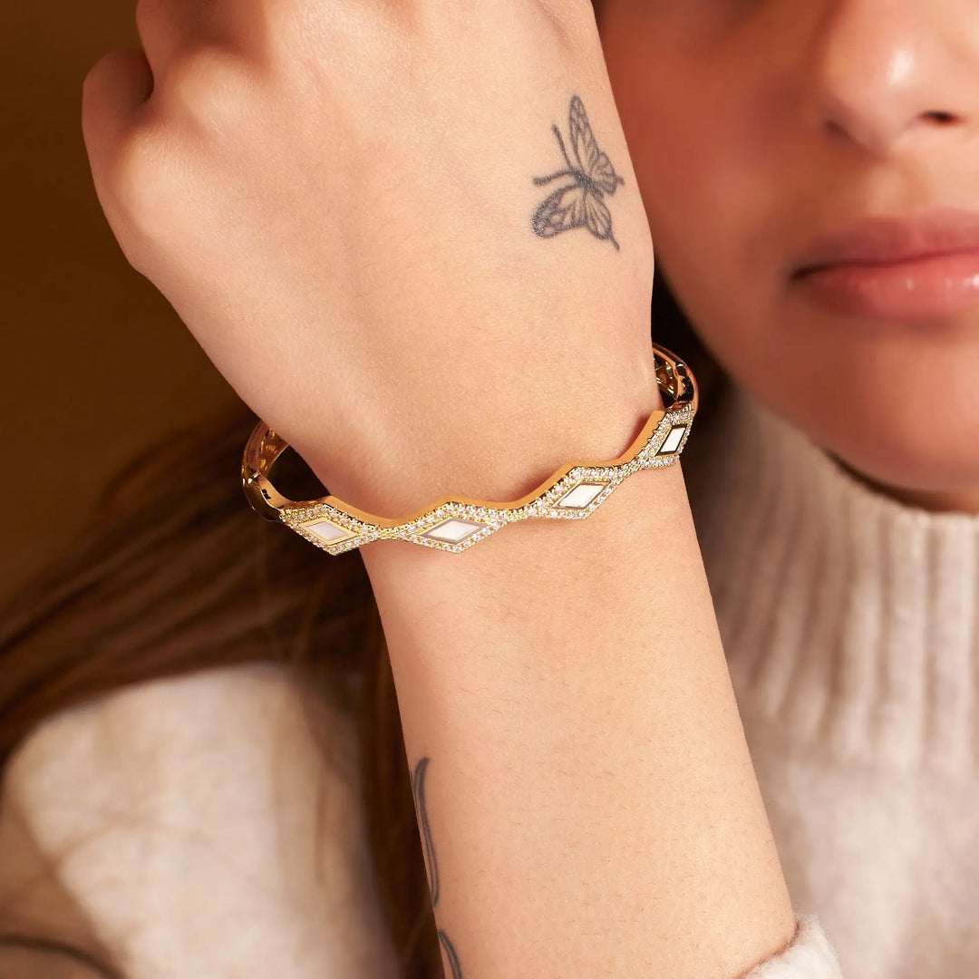 Sheen Diamond Bangle - Salty Accessories