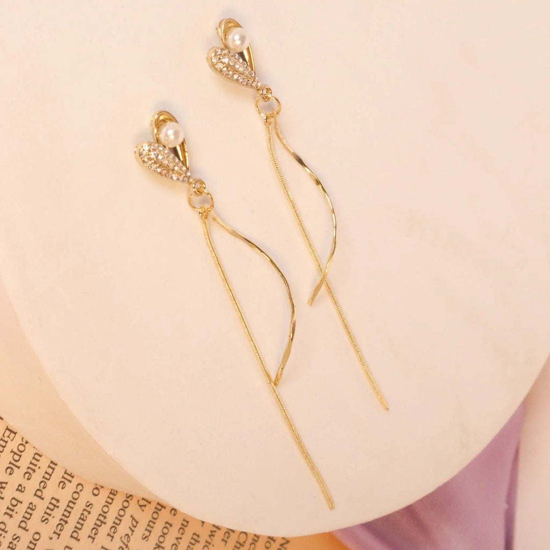 Shell Pearl Tassel Earrings