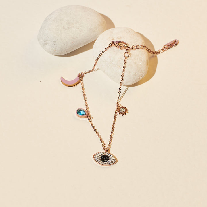 Shielding Eyelet Charm Bracelet